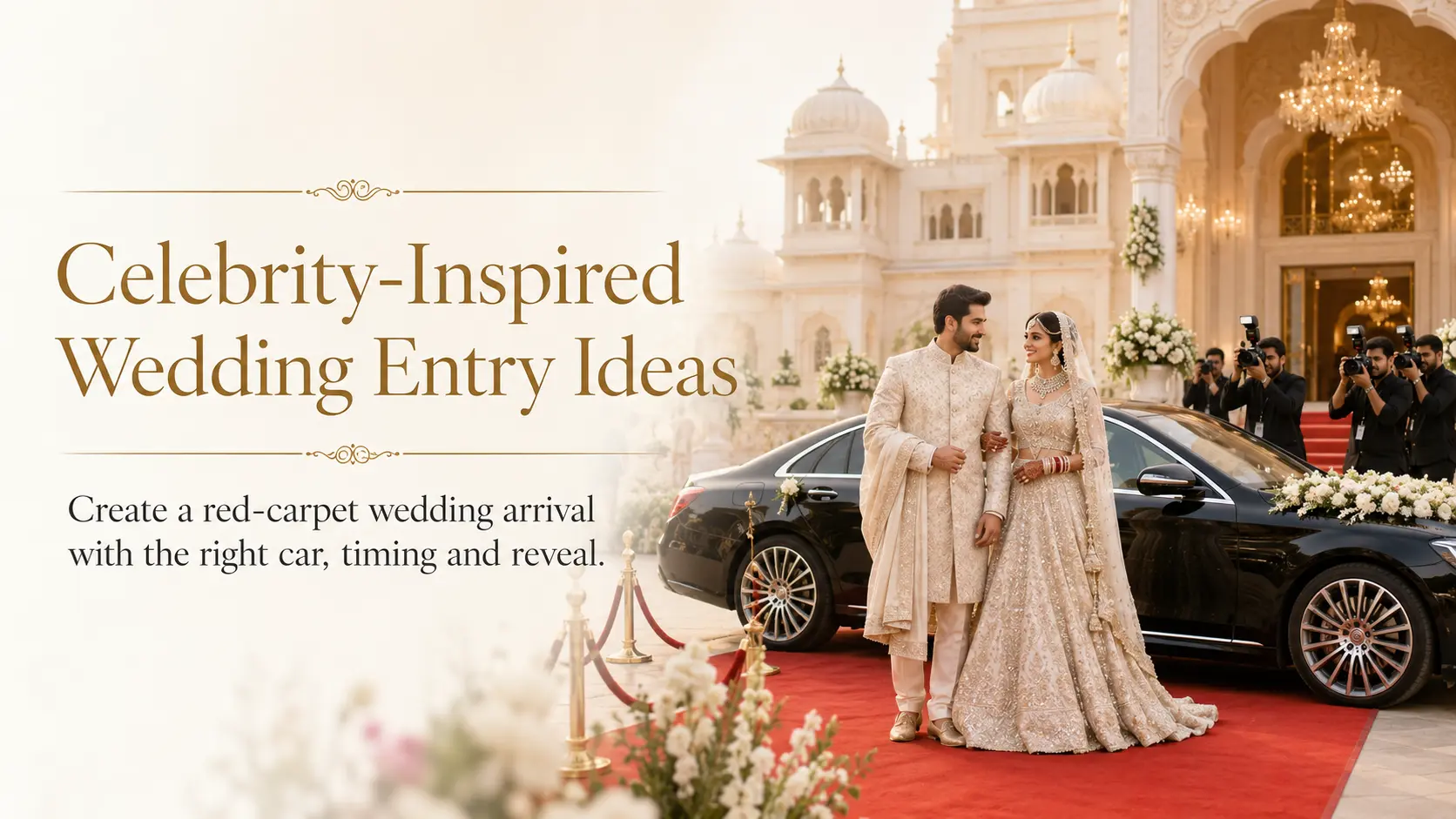Celebrity-Inspired Wedding Entry Ideas with Luxury Cars